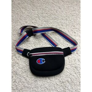 Champion Black Fanny Pack Waist Pack Sling Bag Logo